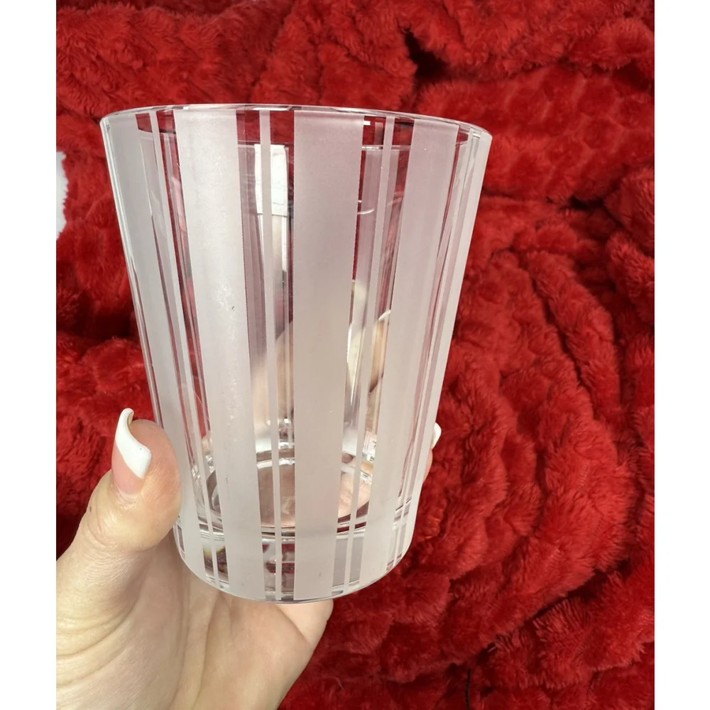 NEST Fragrances Empty Heavy Large 8.1 Oz Glass Tapered Candle Jar Frosted Stripe - Picture 5 of 6